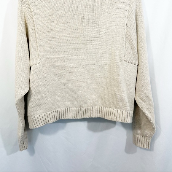 Madewell Rolled Neck Pullover Knit Sweater in Oatmeal Neutral - Picture 8 of 11